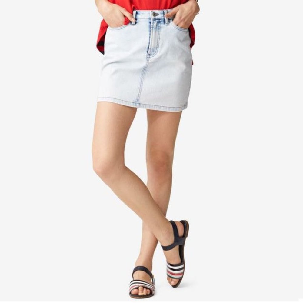KATE SPADE SATURDAY SUN BLEACH JEAN SKIRT